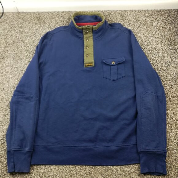 Vintage Polo Ralph Lauren Sweatshirt 1/4 Zip Talon Zipper Blue Mens XL - Picture 2 of 9